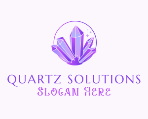 Amethyst  Quartz Crystal logo design