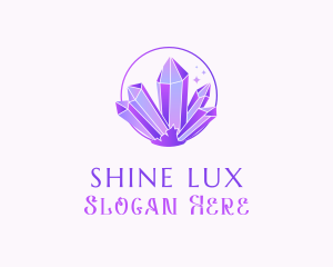 Amethyst  Quartz Crystal logo design