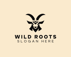 Wild Ram Animal logo design