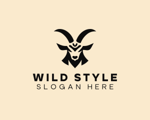 Wild Ram Animal logo design