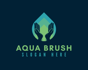 Water Drop Handwashing logo design