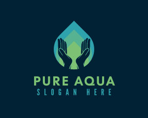 Water Drop Handwashing logo design