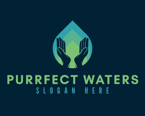 Water Drop Handwashing logo design