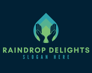 Water Drop Handwashing logo design