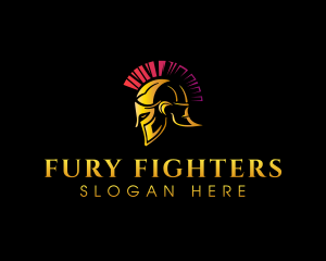 Spartan Warrior Helmet logo design