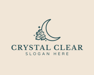 Moon Crystal Sparkle logo design