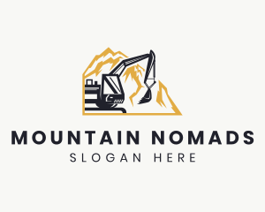 Industrial Mountain Excavator logo design