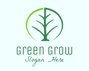 Green Tree Leaf logo design