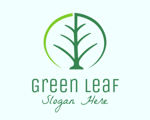 Green Tree Leaf logo design