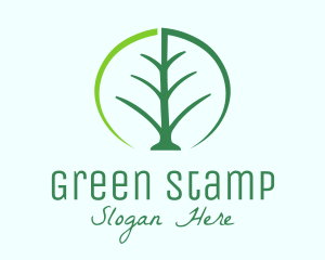 Green Tree Leaf logo design