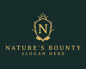 Organic Nature Shield logo design