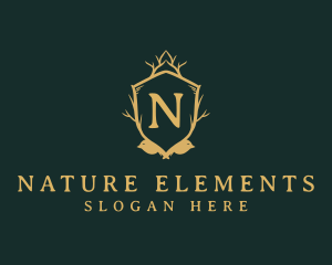 Organic Nature Shield logo design