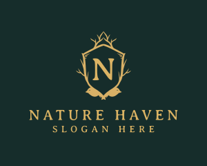 Organic Nature Shield logo design