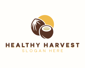 Healthy Organic Coconut logo design