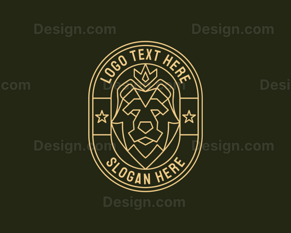 Bear Animal Heraldry Logo