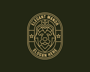 Bear Animal Heraldry logo design