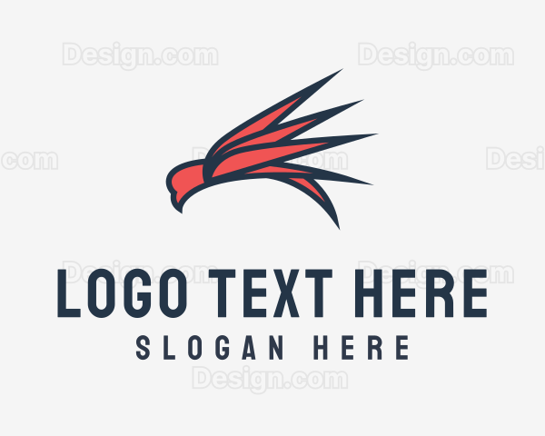 Abstract Red Bird Logo