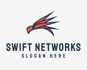 Abstract Red Bird logo