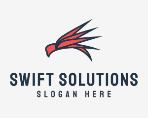 Abstract Red Bird logo