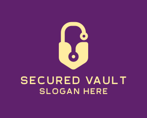 Digital Lock & Key logo design