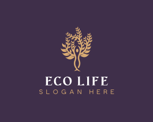 Organic Nature Tree Planting logo design