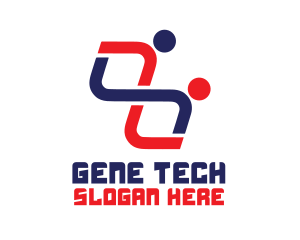 Human Genetic Chain logo design