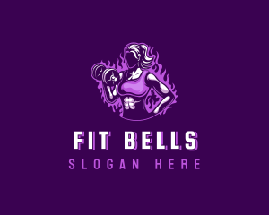 Woman Physique Fitness logo design