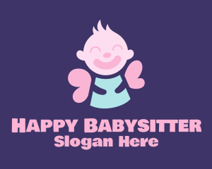 Happy Baby Angel logo design