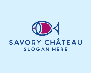 Fish Wine Restaurant  logo design