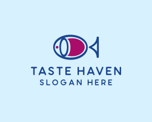 Fish Wine Restaurant  logo design