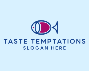 Fish Wine Restaurant  logo design