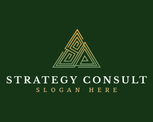 Corporate Business Pyramid logo design