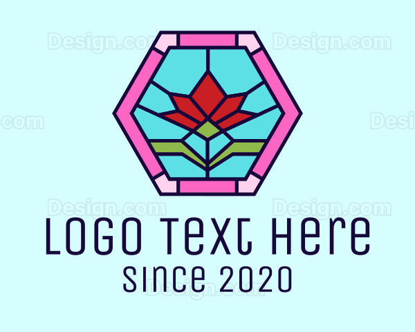 Stained Glass Flower Logo