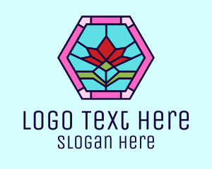 Stained Glass Flower Logo