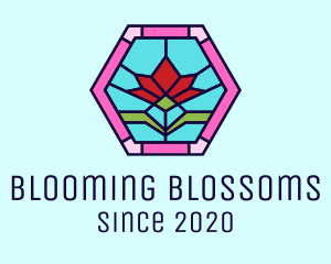 Stained Glass Flower logo design