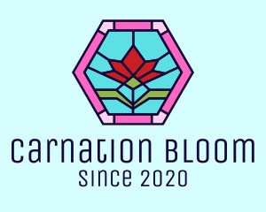 Stained Glass Flower logo design