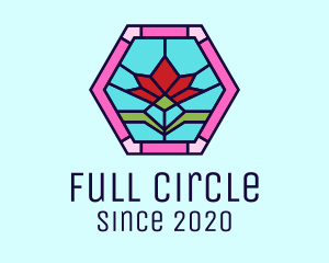 Stained Glass Flower logo design