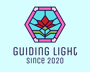 Stained Glass Flower logo design