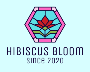 Stained Glass Flower logo design