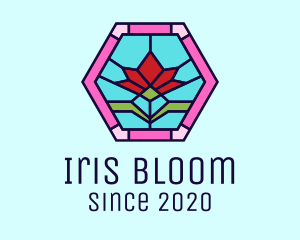 Stained Glass Flower logo design