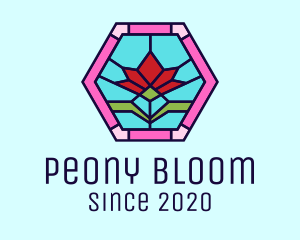 Stained Glass Flower logo design