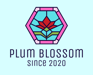 Stained Glass Flower logo design