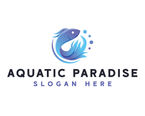 Marine Fish Aquatic logo design