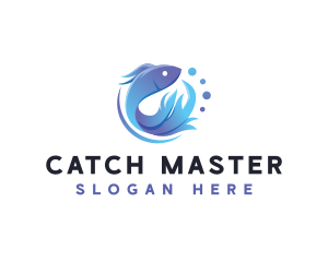 Marine Fish Aquatic logo design