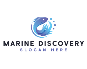 Marine Fish Aquatic logo design