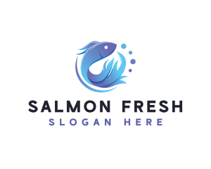 Marine Fish Aquatic logo design