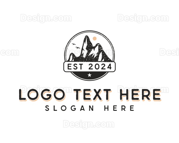 Hiking Mountain Travel Logo