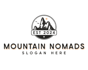 Hiking Mountain Travel logo design