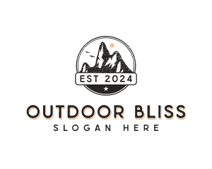 Hiking Mountain Travel logo design