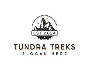 Hiking Mountain Travel logo design